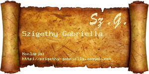 Szigethy Gabriella névjegykártya